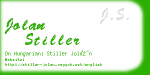 jolan stiller business card